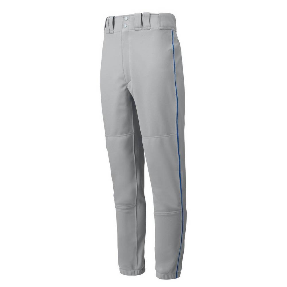 Panske Tepláky Mizuno Premier Piped Baseball Siva/Kráľovská Modrá Vypredaj MPJS36740